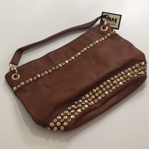 NEW! Camel Satchel Bag Purse with Stones